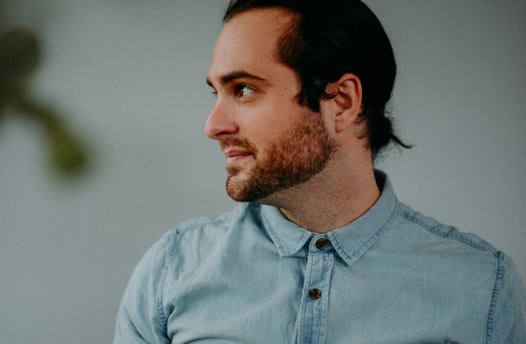 Adult man in a private professional portrait
