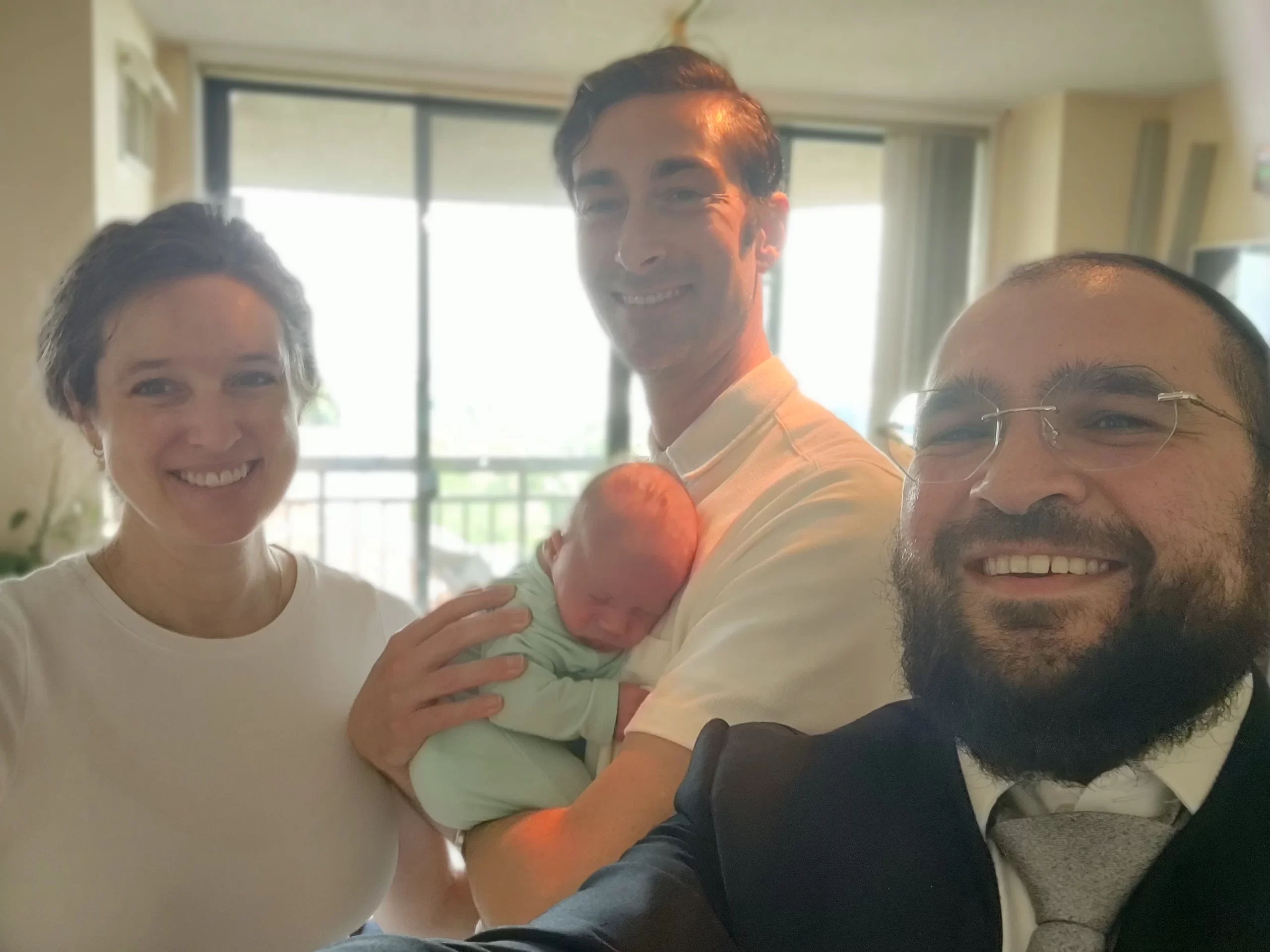 Family photo after newborn circumcision care