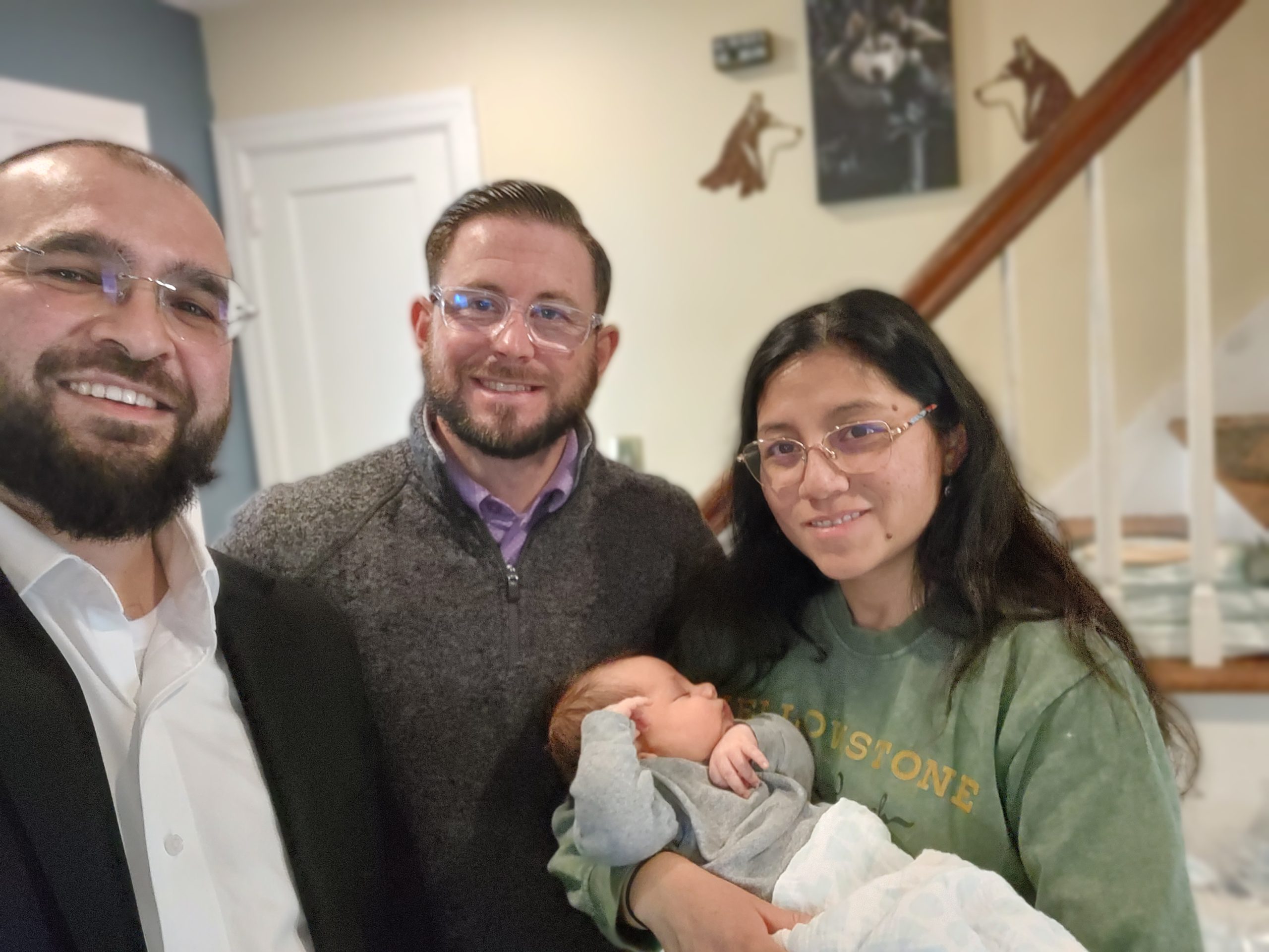 Family photo after newborn circumcision services